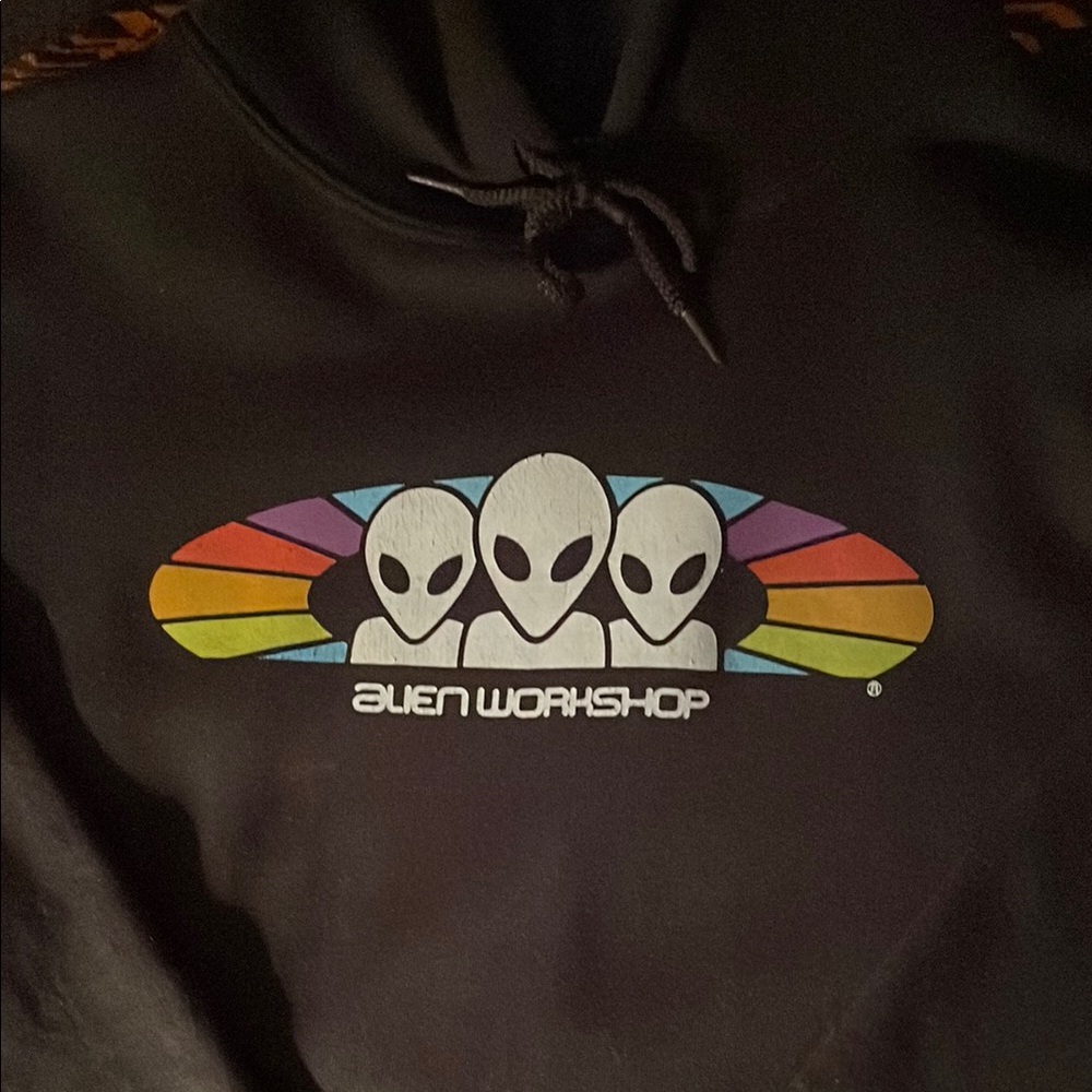 Authentic Alien Workshop Black Hoodie with Spectrum Logo